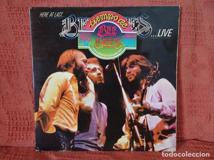 Discos de vinilo: LP -BEE GEES -HERE AT LAST BEE GEES LIVE - Foto 1