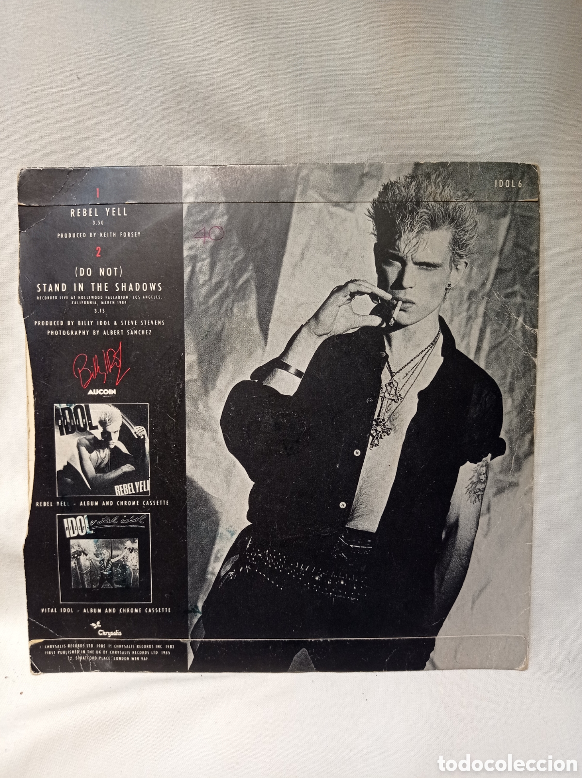 Discos de vinilo: SINGLE 7&rdquo; BILLY IDOL. REBEL YELL - Foto 3