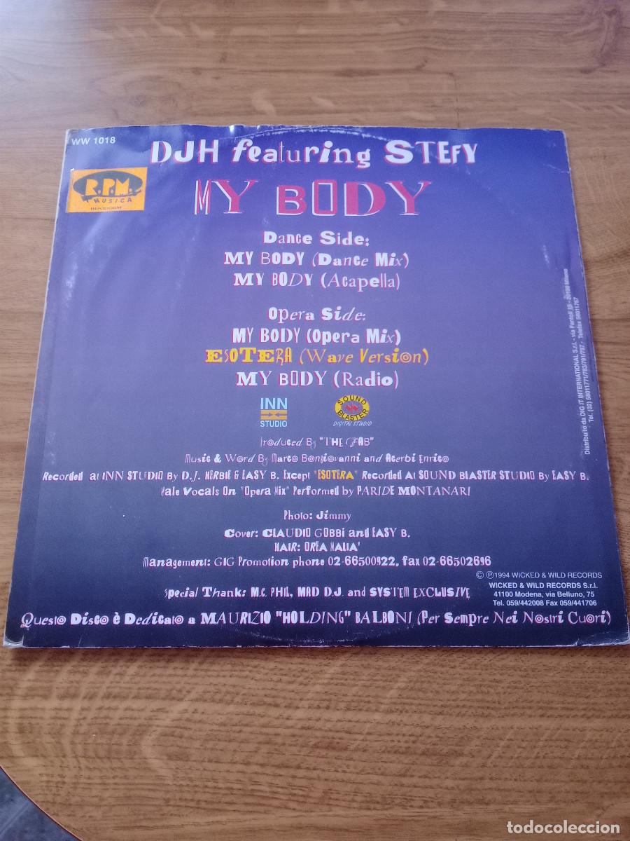 Discos de vinilo: DJH FEATURING STEFY MY BODY. MAXI 12 - Foto 2