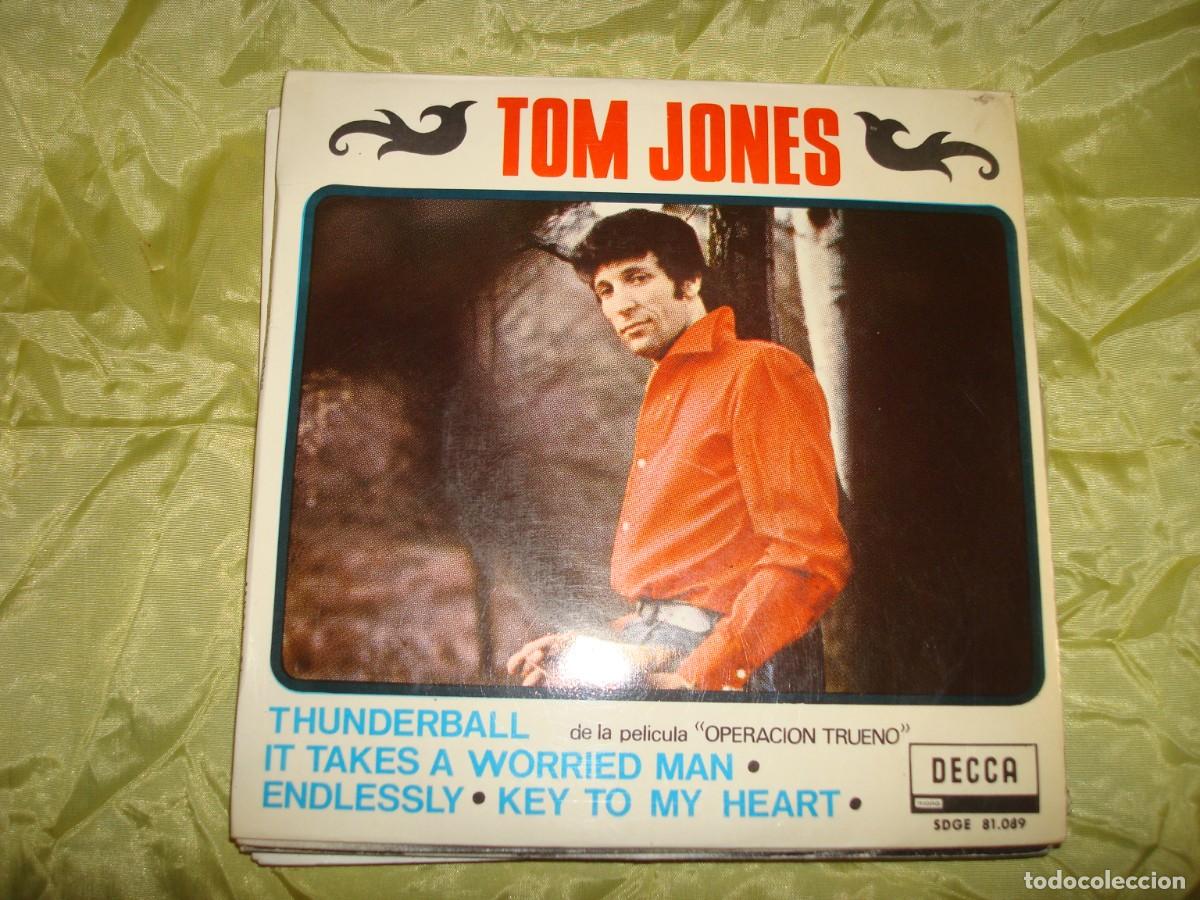 Discos de vinilo: TOM JONES. THUNDERBALL + 3. EP. DECCA, 1965. IMPECABLE(#) - Foto 1