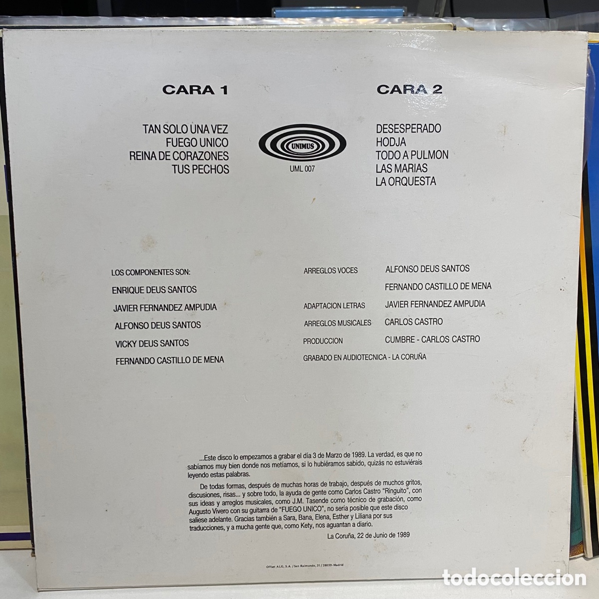 Discos de vinilo: Cumbre - Cumbre (LP, Album) - Foto 2