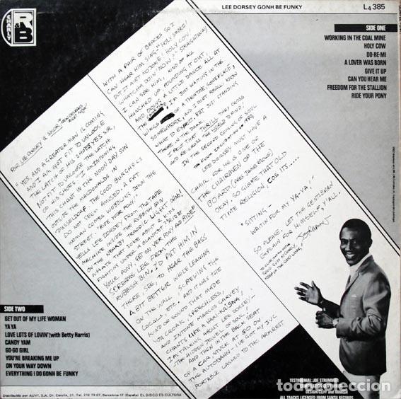 Discos de vinilo: Lee Dorsey &ndash; Gonh Be Funky - Foto 2