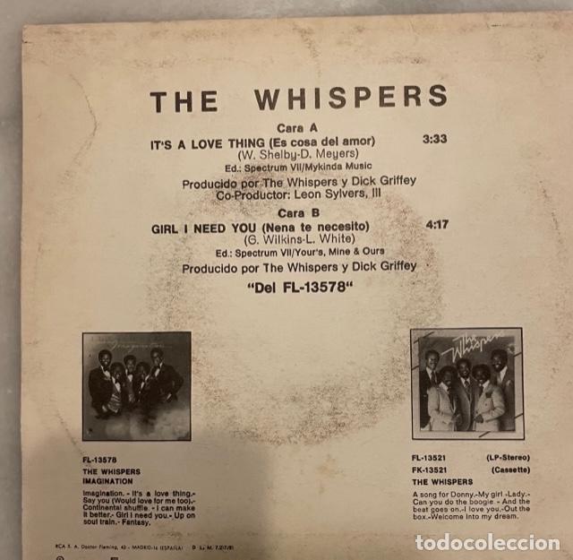 Discos de vinilo: THE WHISPERS. SINGLE - Foto 2