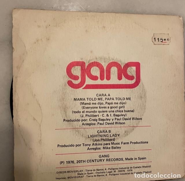 Discos de vinilo: GANG. SINGLE - Foto 2