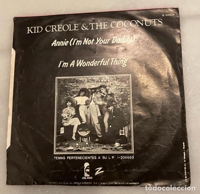 Discos de vinilo: KID CREOLE & THE COCONUTS. ANNIE. SINGLE - Foto 2