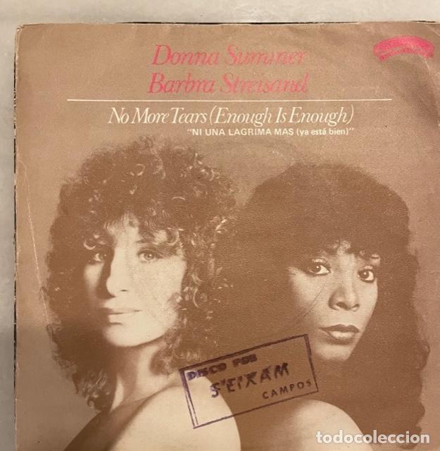 Discos de vinilo: 2 SINGLE. DONNA SUMMER BARBARA STREISAND - Foto 1