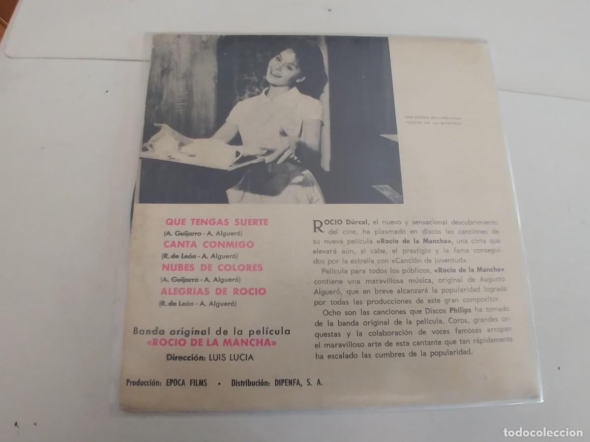 Discos de vinilo: ROCIO DURCAL-EP QUE TENGAS SUERTE +3 - Foto 2