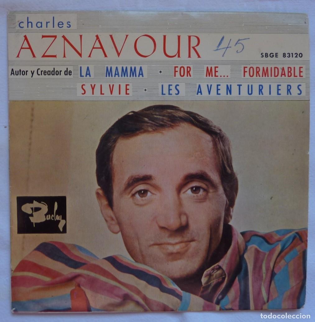 Discos de vinilo: CHARLES AZNAVOUR // LA MAMMA+3 // 1963// EP - Foto 1