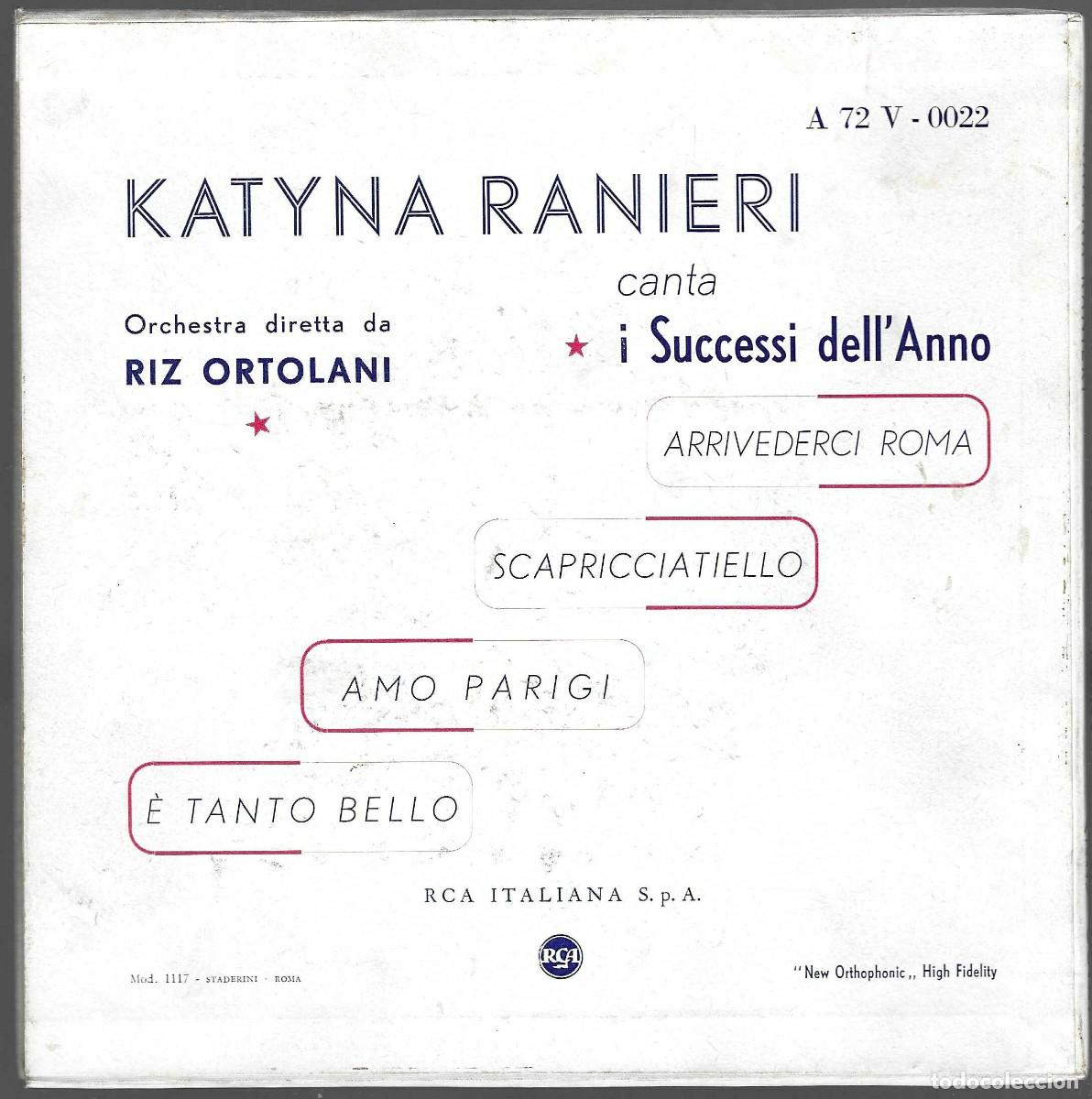 Discos de vinilo: KATYNA RANIERI -- ARRIVERDERCI ROMA ... - Foto 2