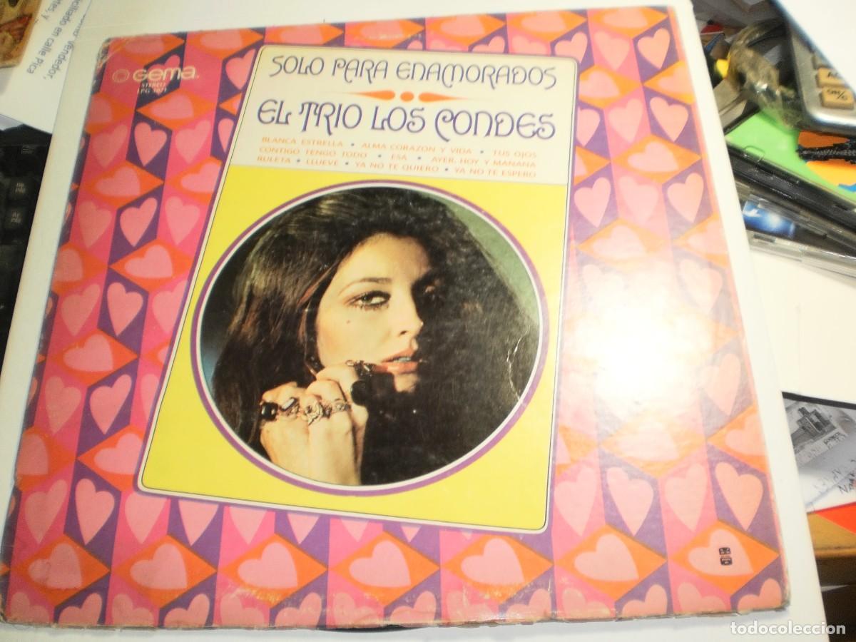 Disques de vinyle: lp el tr&iacute;o los condes. s&oacute;lo para enamorados. gema records USA. nunca en TC (buen estado)