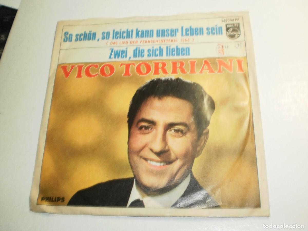 Discos de vinilo: single vico torriani. so sch&ouml;m. zwei. philips germany. nunca en TC (seminuevo)