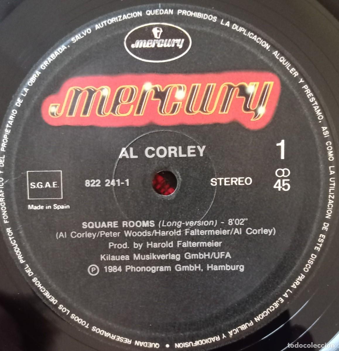 Discos de vinilo: AL CORLEY ** Square Rooms (Long Version) ** MAXI SINGLE VINILO 1984 - Foto 3