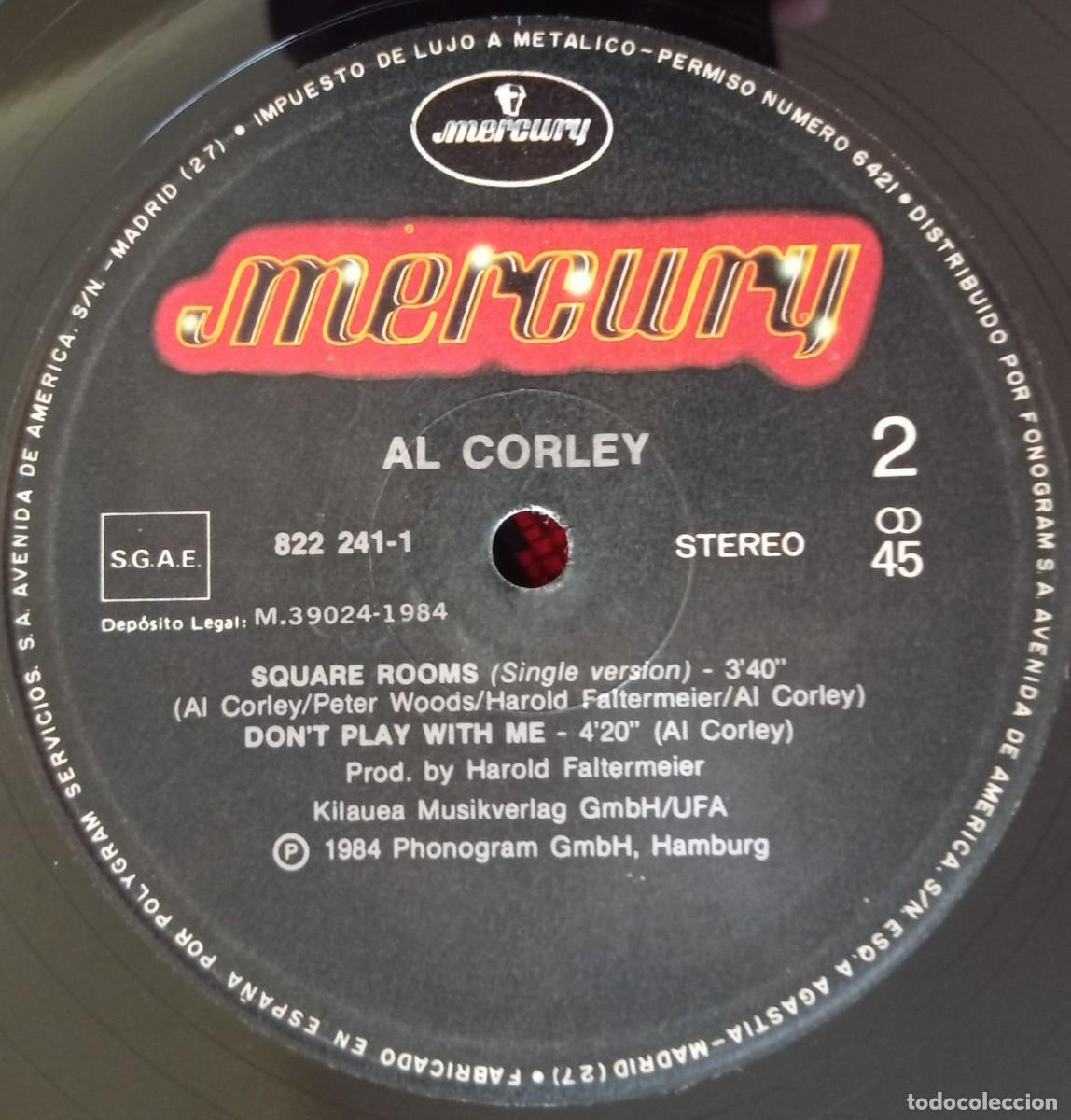 Discos de vinilo: AL CORLEY ** Square Rooms (Long Version) ** MAXI SINGLE VINILO 1984 - Foto 4