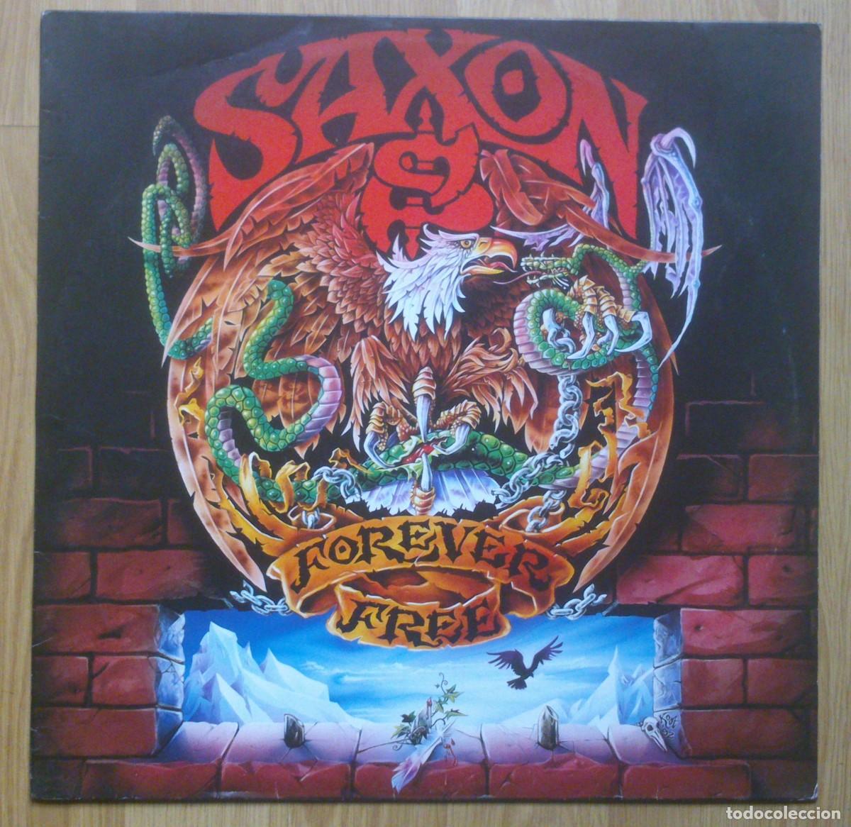 Discos de vinilo: SAXON FOREVER FREE (EDICION BRASILE&Ntilde;A) - Foto 1