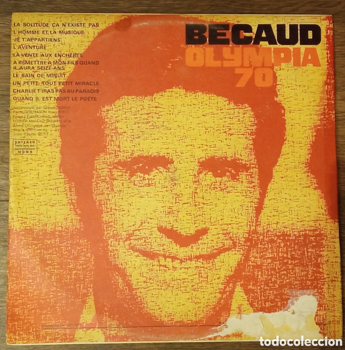 Discos de vinilo: Becaud.Olympia 70. LP EMI ODEON - Foto 2