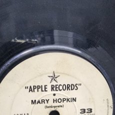 Discos de vinilo: THE BEATLES: MARY HOPKIN- SINGLE APPLE ARGENTINA ORIGINAL 33 RPM 1968- COLECCIONISTAS