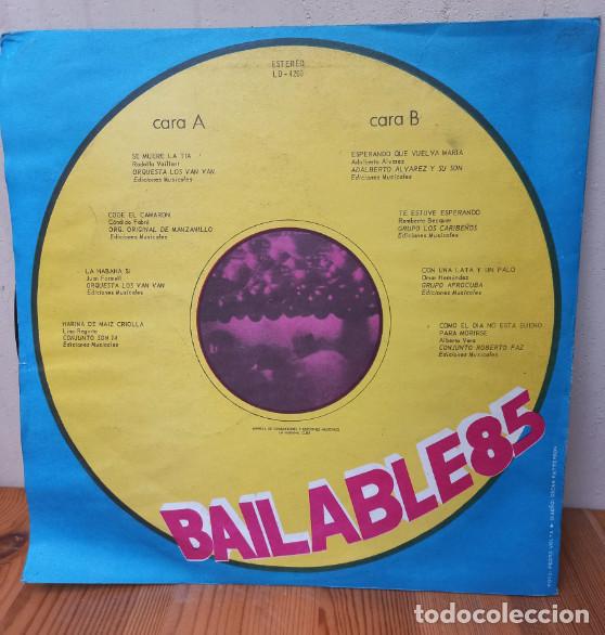 Discos de vinilo: BAILABLE 85 EGREM CUBA, DISCO DE VINILO LP - Foto 2