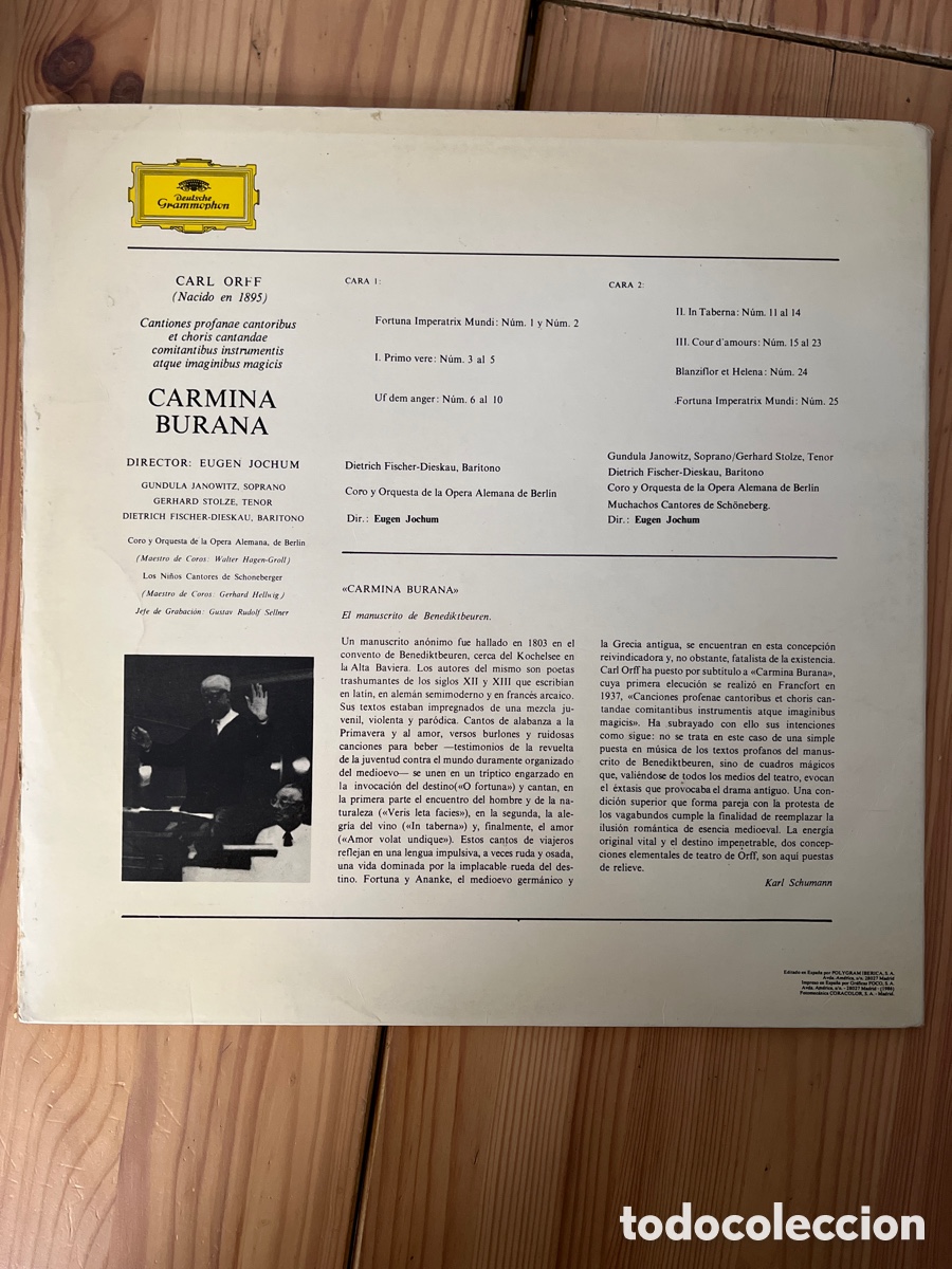 Discos de vinilo: Carl Orff. Carmina Burana. LP - Foto 2