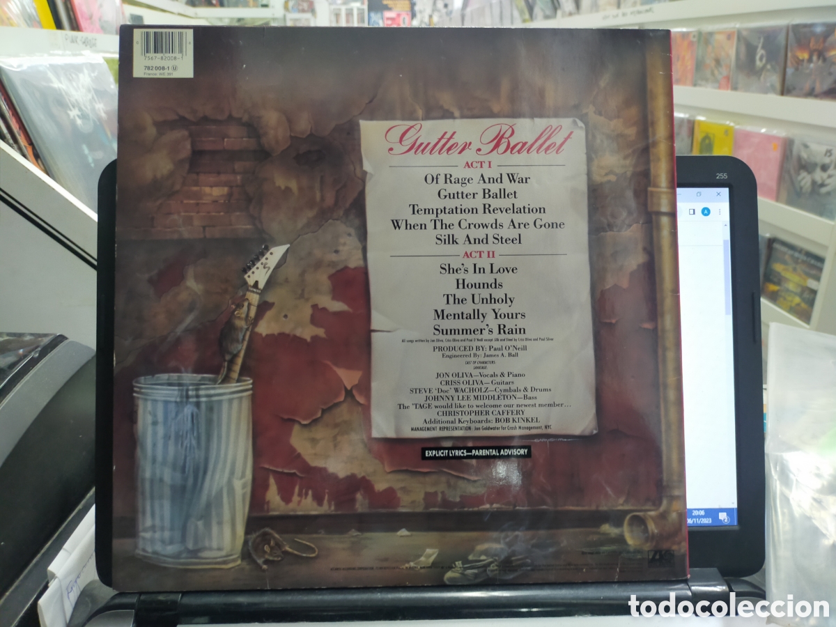Discos de vinilo: Savatage LP gutter ballet 1989 - Foto 2