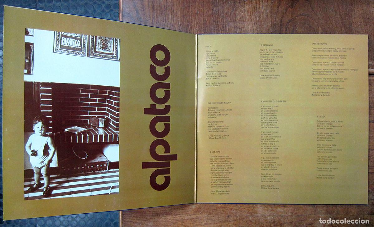 Discos de vinilo: ALPATACO - 1976 - FOLK ARGENTINA - Foto 2