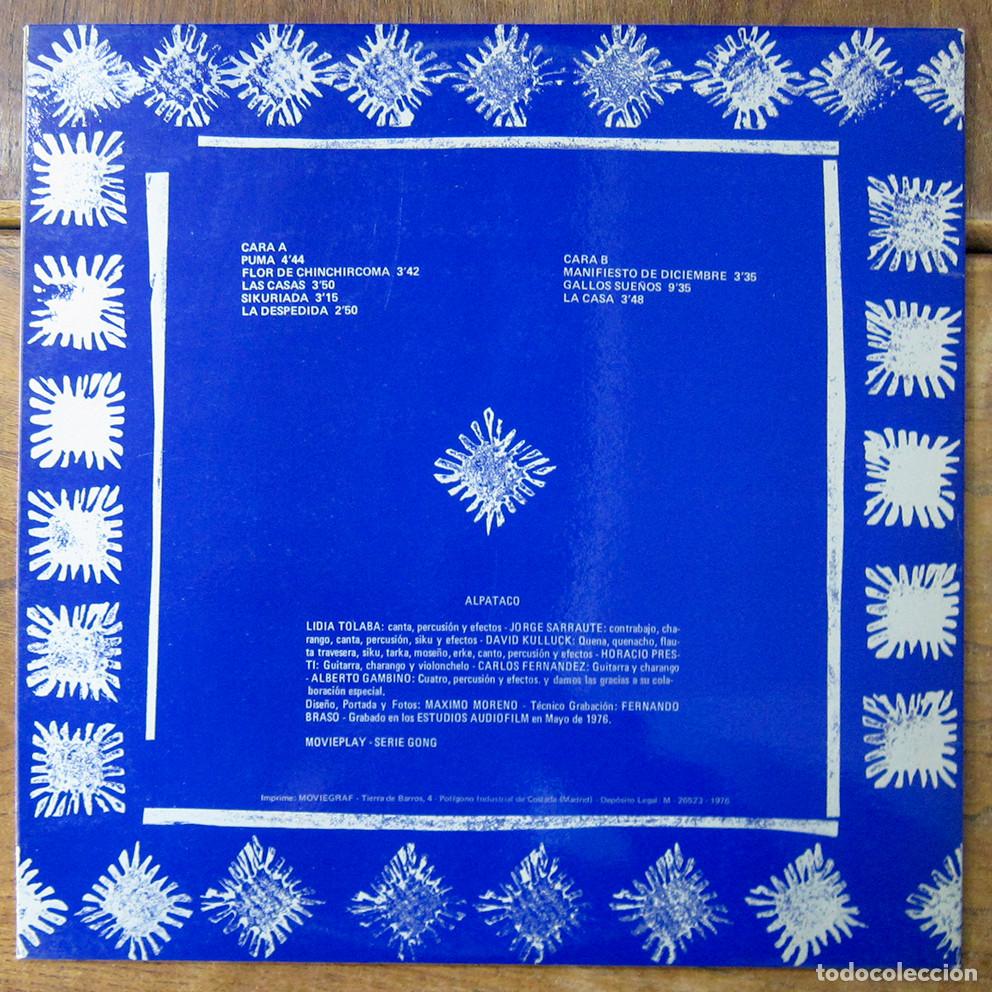 Discos de vinilo: ALPATACO - 1976 - FOLK ARGENTINA - Foto 3