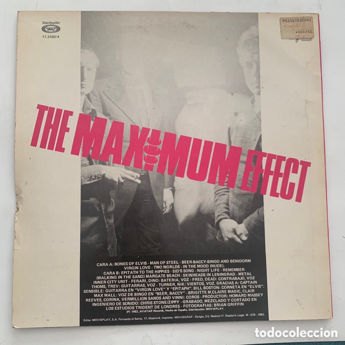 Discos de vinilo: LP Inner City Unit &lrm;&ndash; The Maximum Effect EDICION ESPA&Ntilde;OLA DE 1982 - Foto 2
