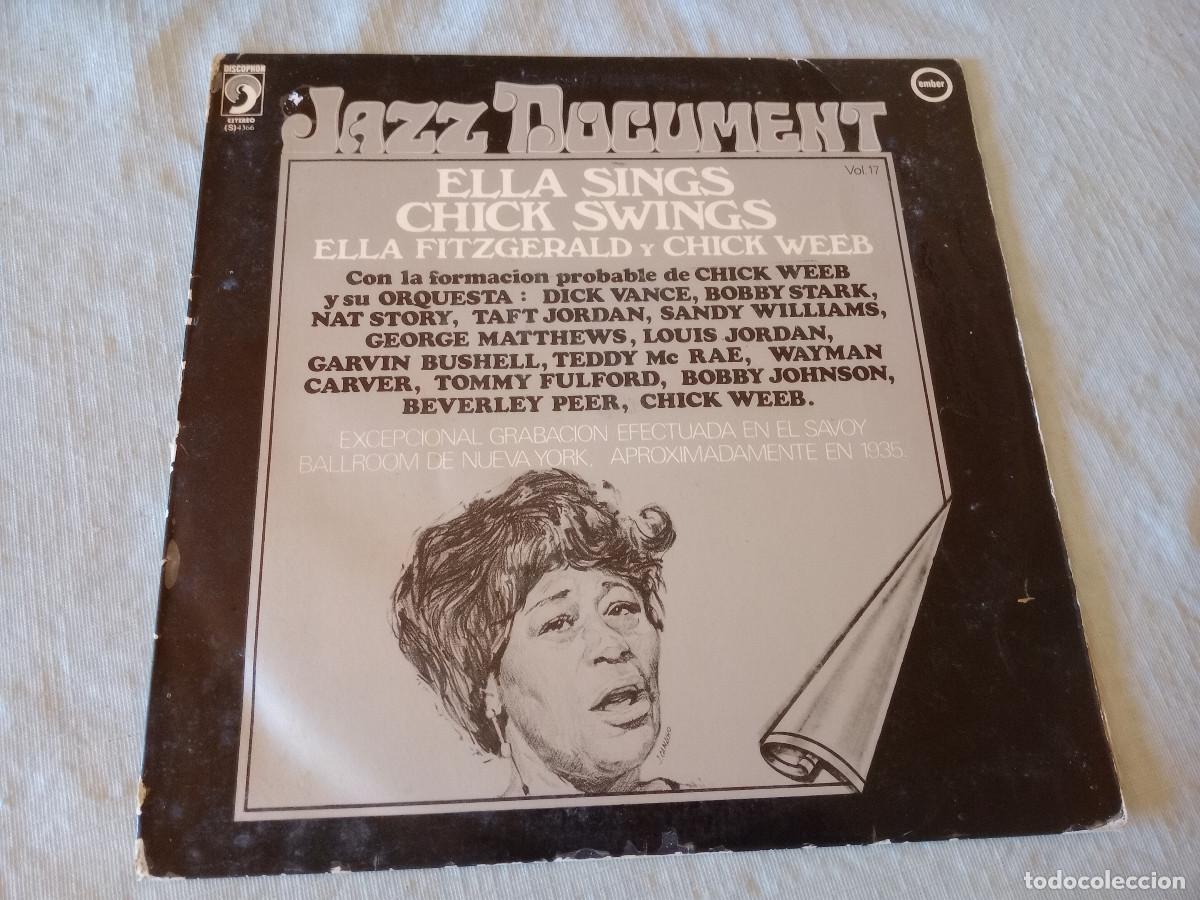 Discos de vinilo: JAZZ DOCUMENT / ELLA SINGS / CHICK SWINGS - Foto 1
