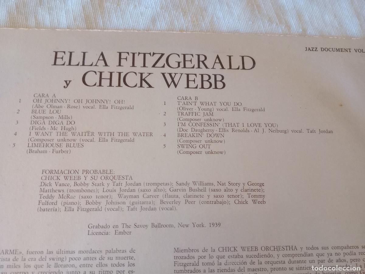Discos de vinilo: JAZZ DOCUMENT / ELLA SINGS / CHICK SWINGS - Foto 3
