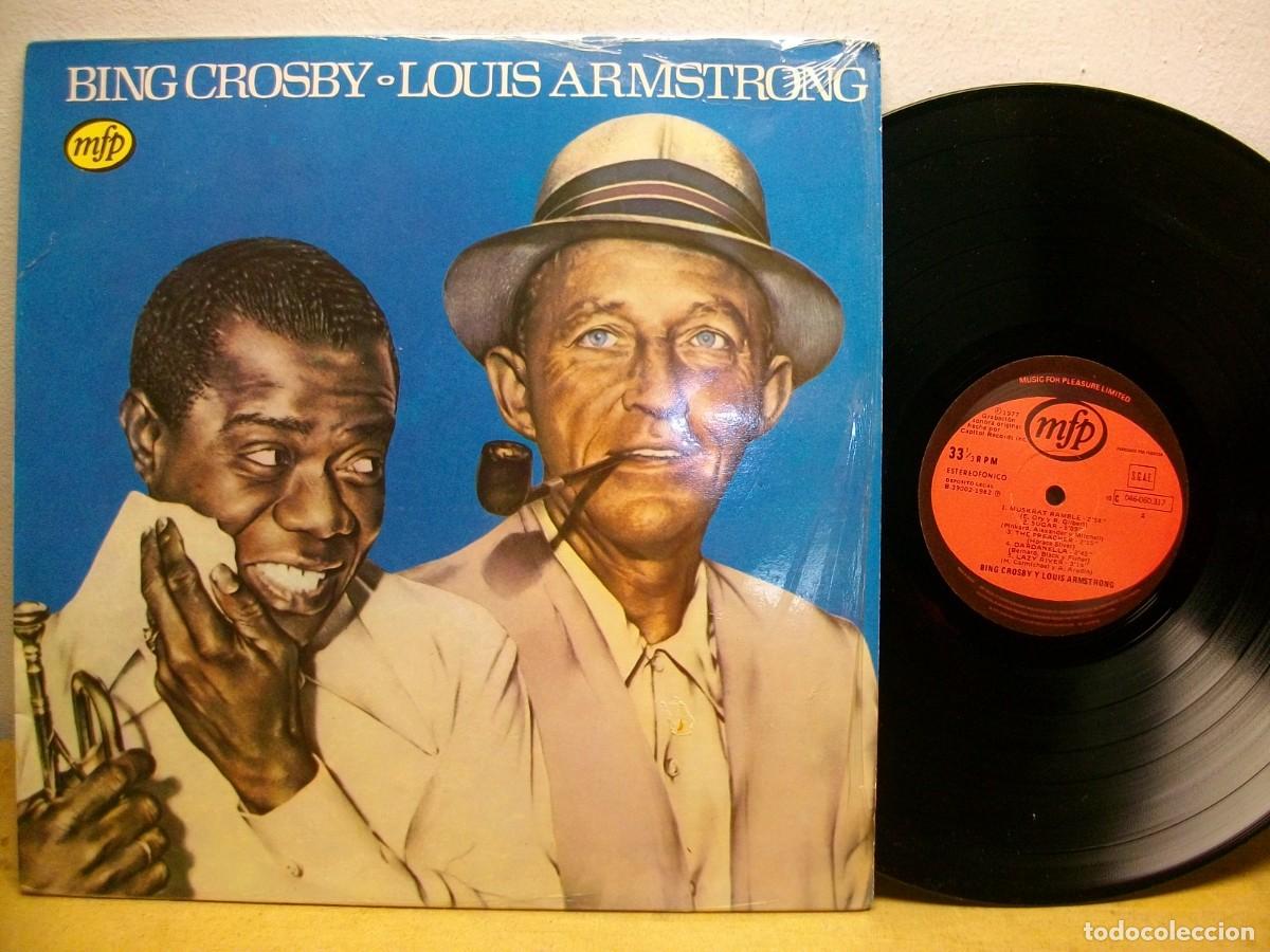 Discos de vinilo: Bing Crosby &bull; Louis Armstrong LP 1982 - Foto 1