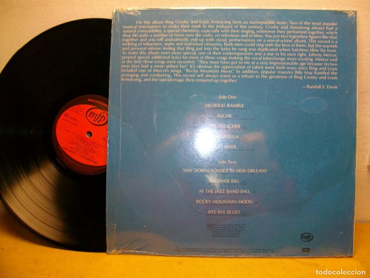 Discos de vinilo: Bing Crosby &bull; Louis Armstrong LP 1982 - Foto 2