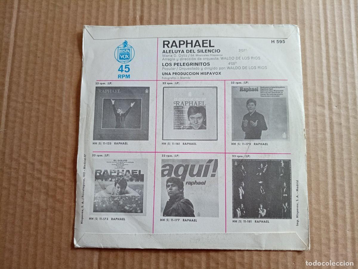 Discos de vinilo: RAPHAEL - ALELUYA DEL SILENCIO SINGLE 1970 - Foto 3
