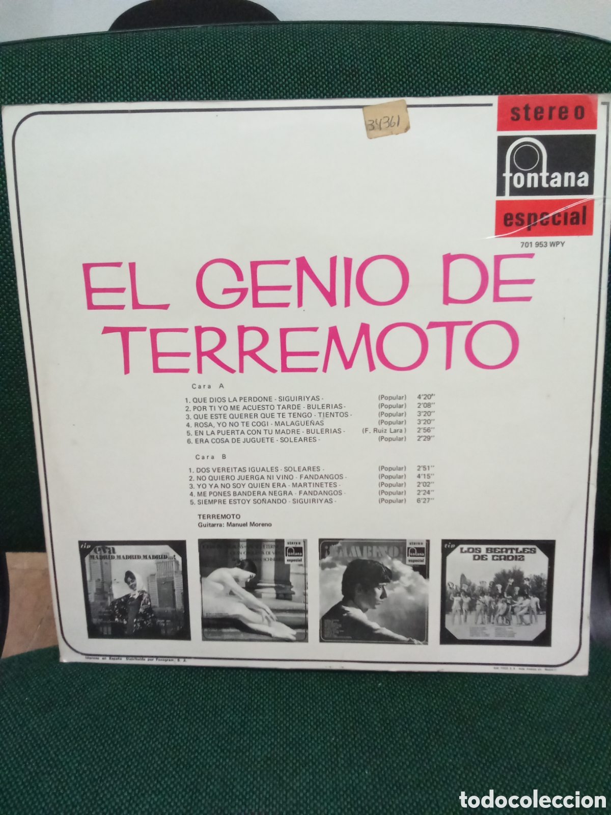 Discos de vinilo: Terremoto de Jerez - Foto 2