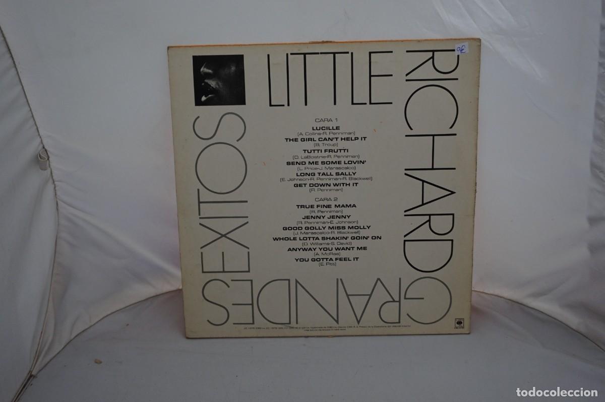 Discos de vinilo: LP - LITTLE RICHARD - GRANDES EXITOS - Foto 3