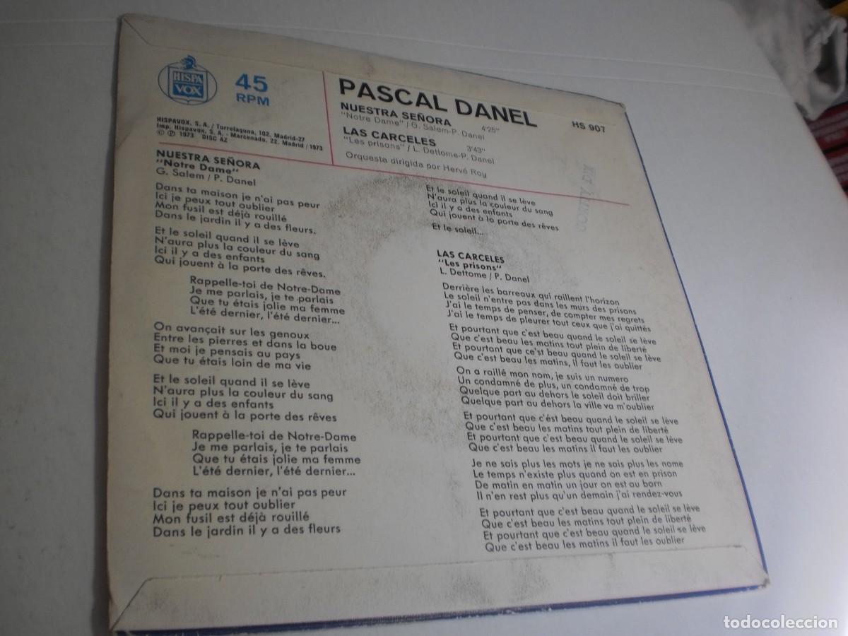 Discos de vinilo: single pascal danel. nuestra se&ntilde;ora. las c&aacute;rceles. hispavox 1973 spain (seminuevo) - Foto 2
