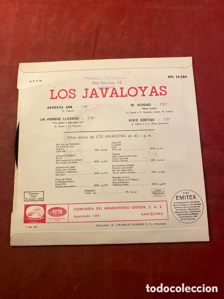 Discos de vinilo: LOS JAVALOYAS - Foto 2