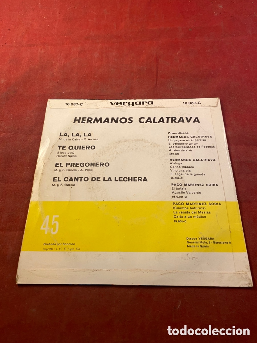 Discos de vinilo: HERMANOS CALATRAVA - Foto 2