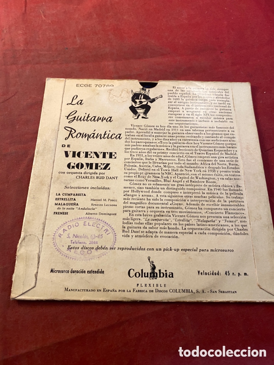 Discos de vinilo: VICENTE GOMEZ - Foto 2