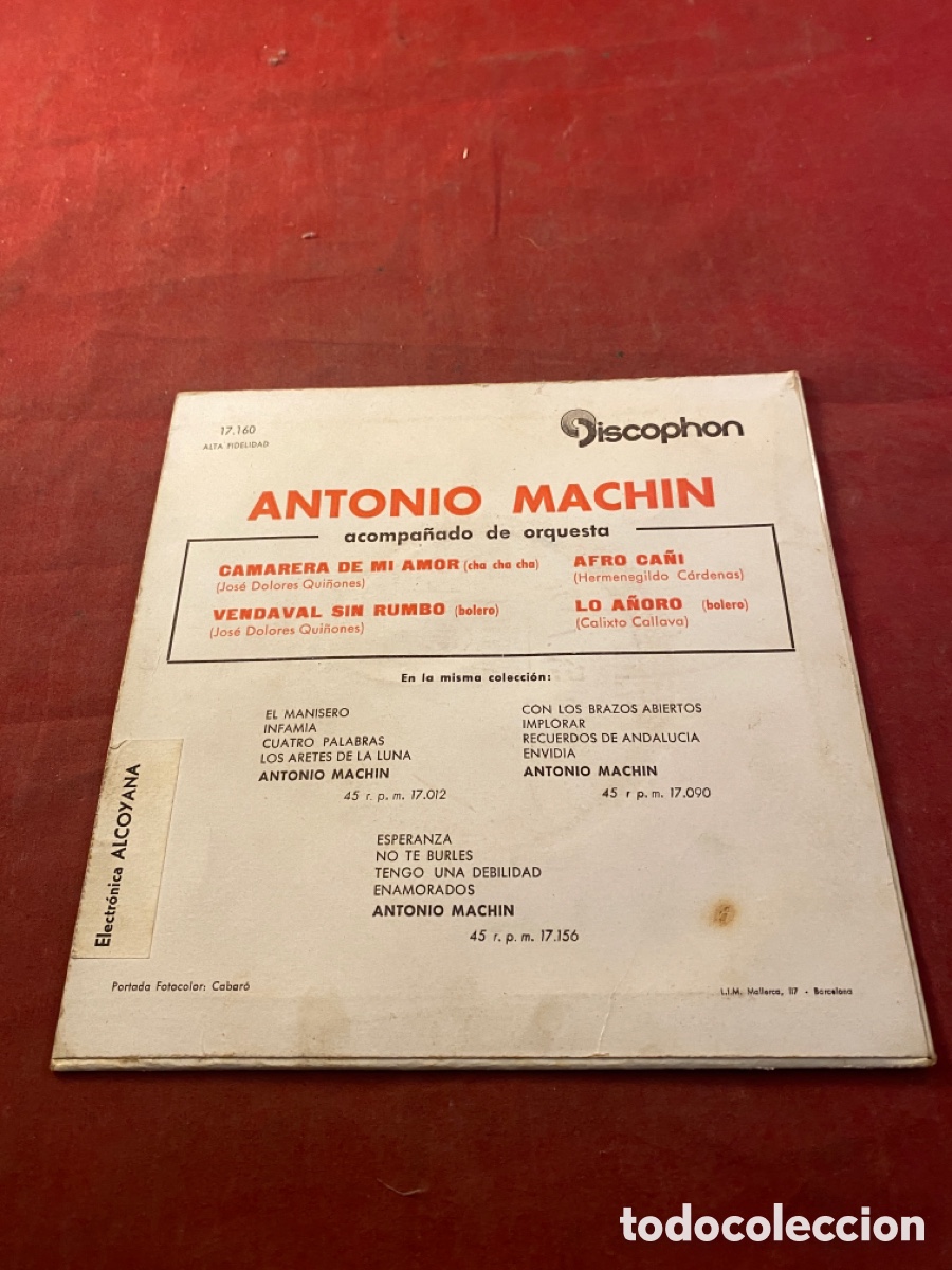 Discos de vinilo: ANTONIO MACHIN - Foto 2