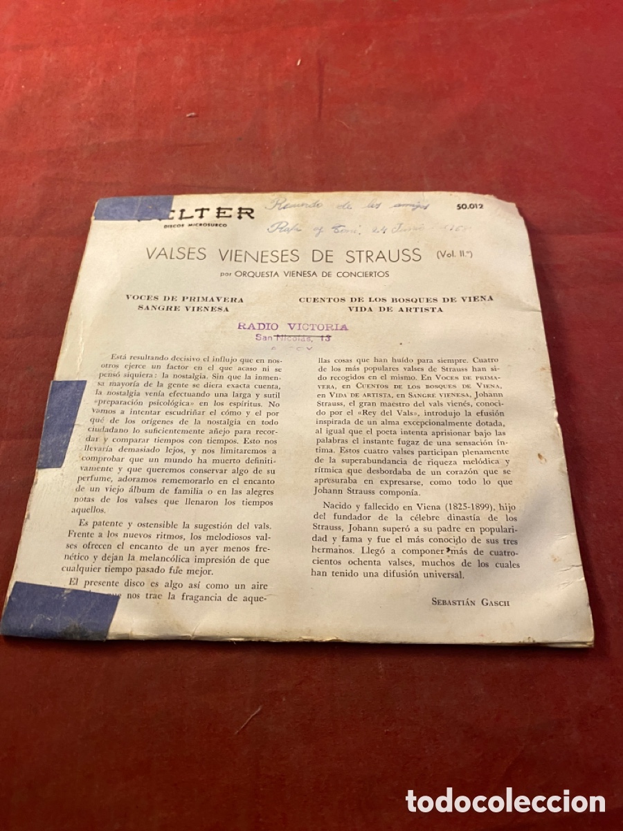 Discos de vinilo: VALSES VIENESES - Foto 2