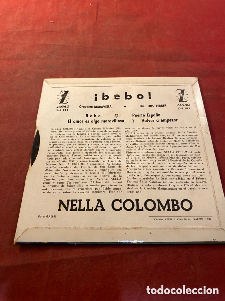 Discos de vinilo: NELLA COLOMBO - Foto 2
