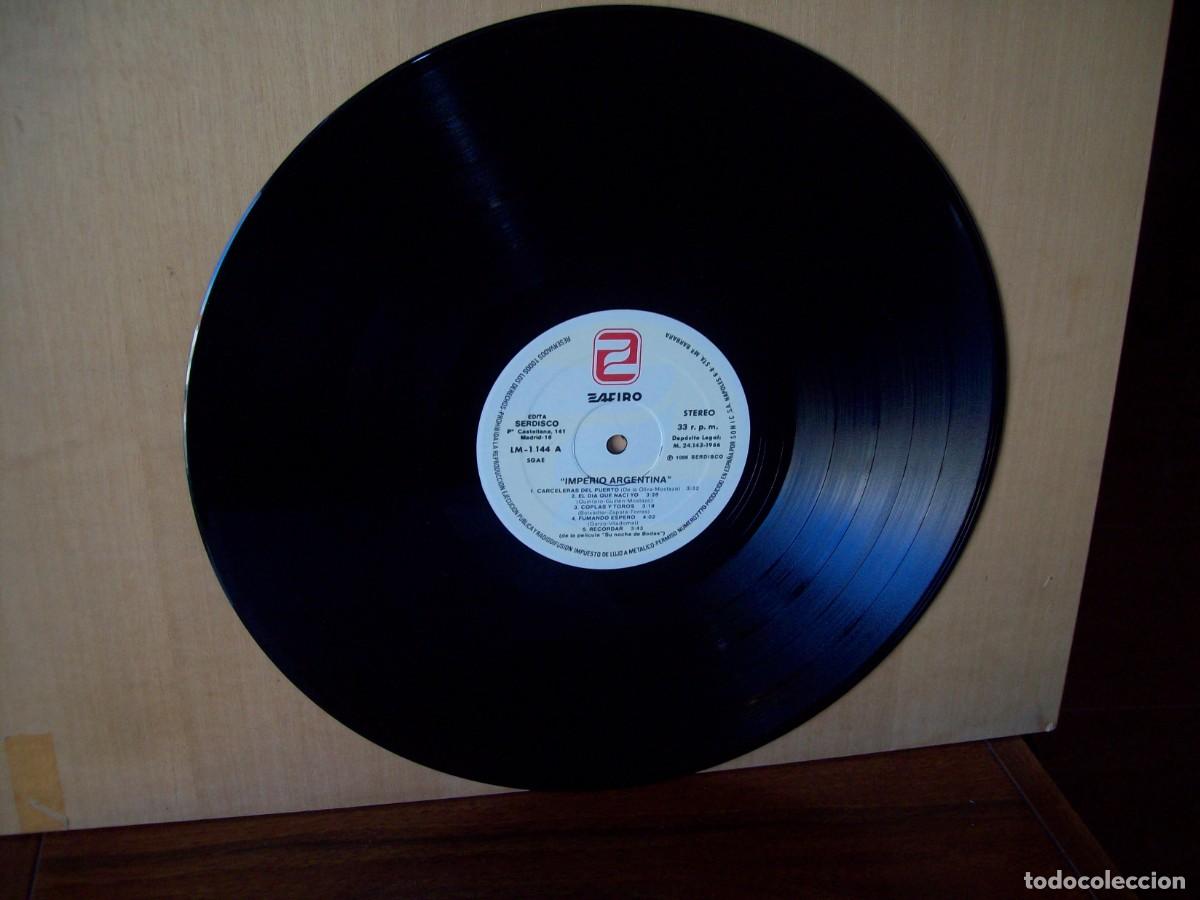 Discos de vinilo: IMPERIO ARGENTINA - CARCELERAS DEL PUERTO - LP 1986 - Foto 3