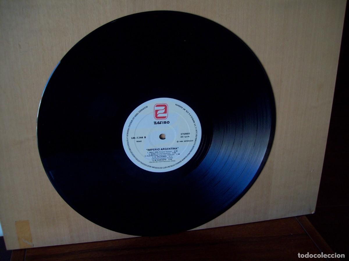 Discos de vinilo: IMPERIO ARGENTINA - CARCELERAS DEL PUERTO - LP 1986 - Foto 4