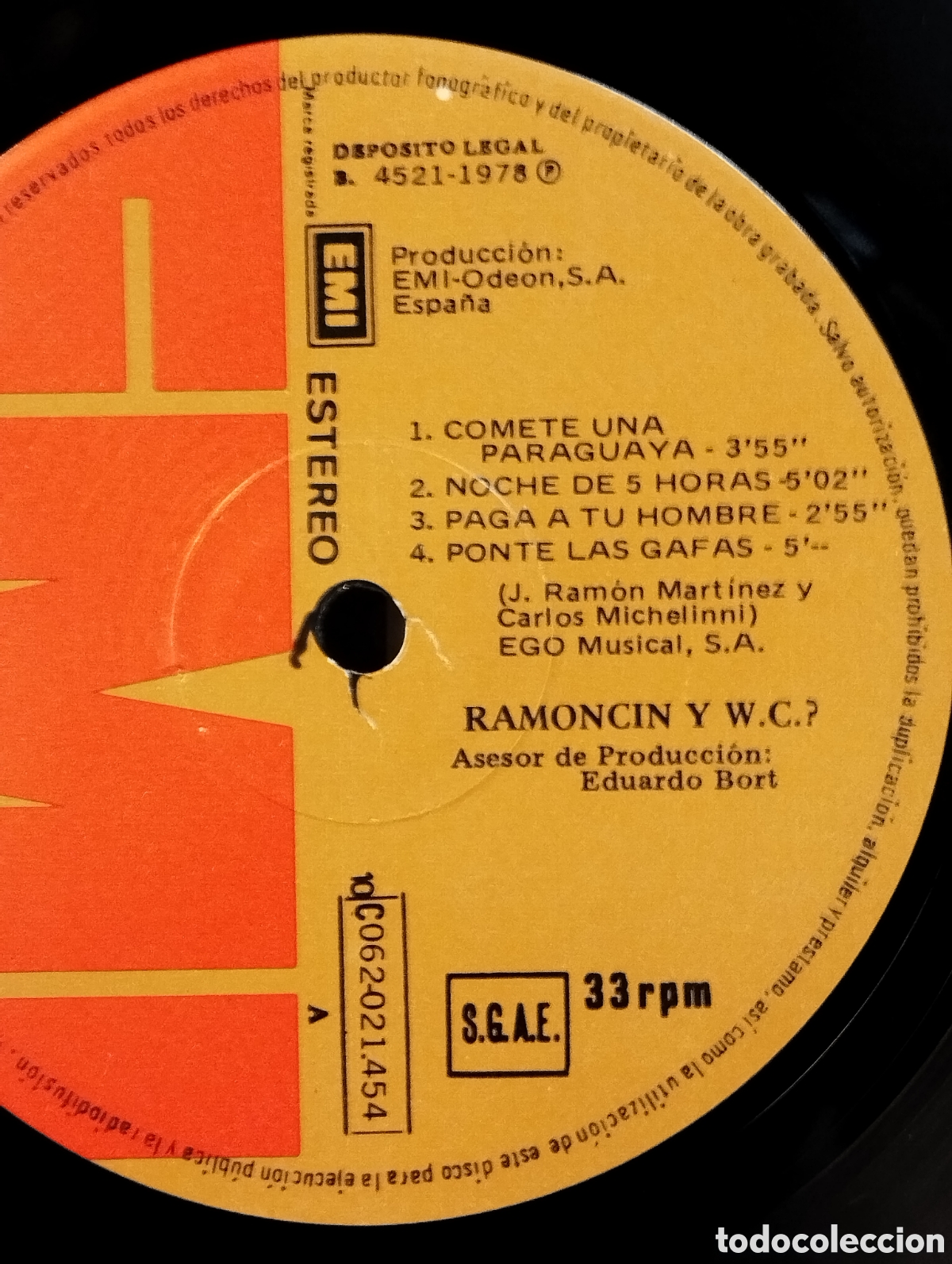 Discos de vinilo: Ram&oacute;ncin y WC, Emi 1978 - Foto 5