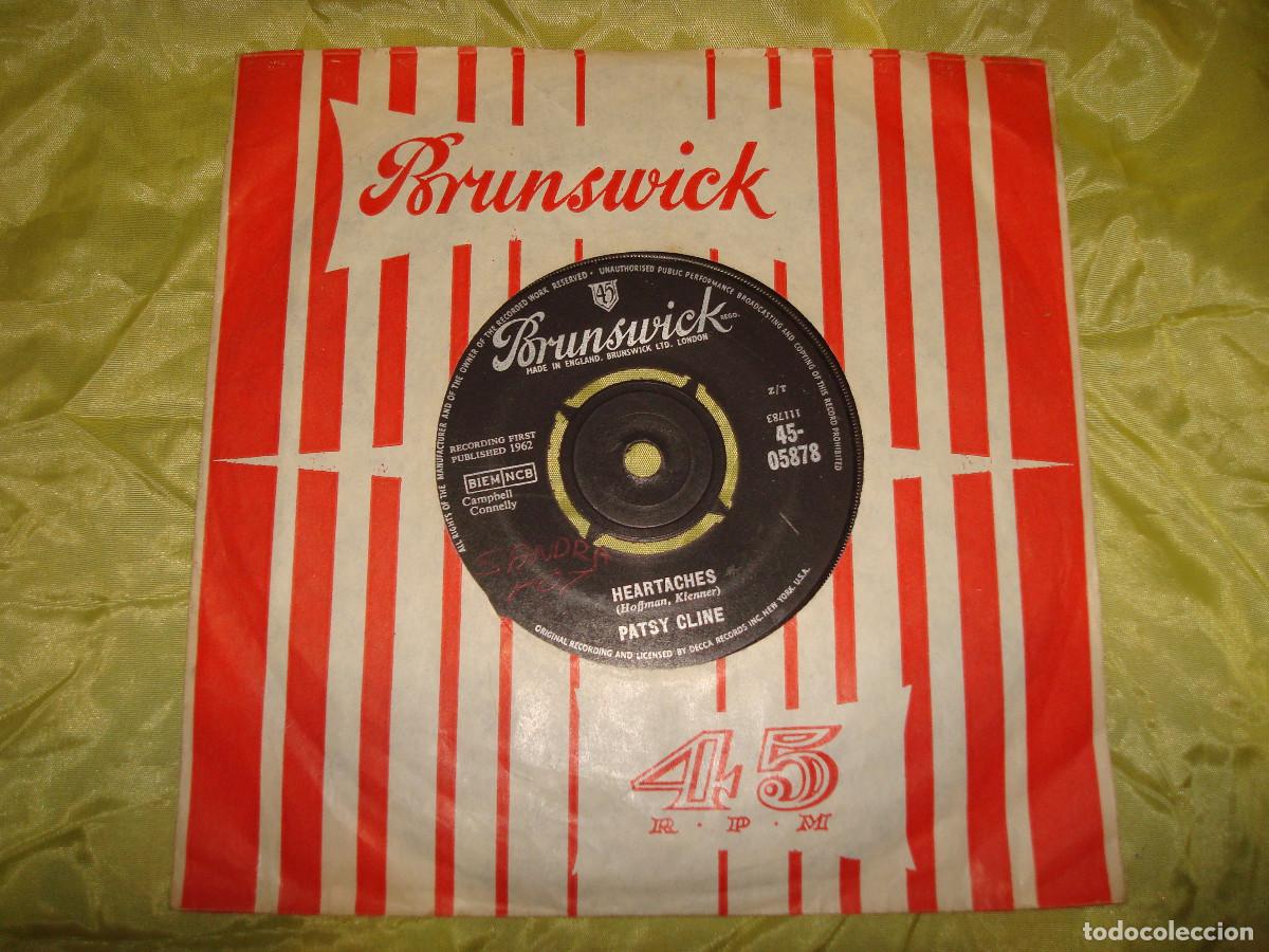 Discos de vinilo: PATSY CLINE. HEARTACHES / WHY CAN&acute;THE BE YOU. BRUNSWICK, 1962. EDC. UK. GENERIC(#) - Foto 1