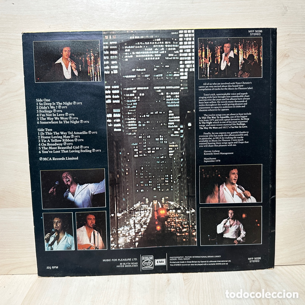 Discos de vinilo: Tony Christie - So Deep Is The Night (LP, Comp) - Foto 2