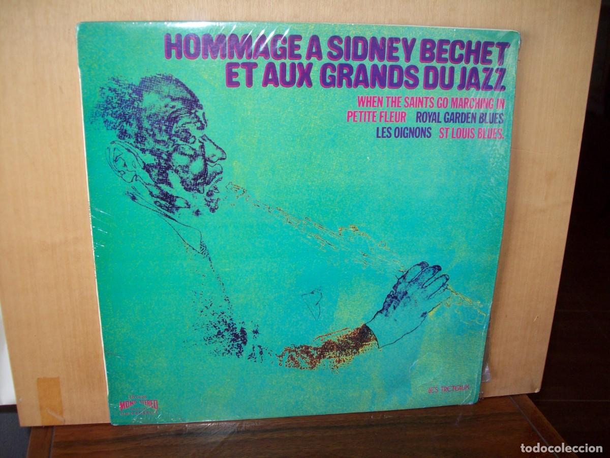 Discos de vinilo: HOMMAGE A SIDNEY BECHET ET AUX GRANDS DU JAZZ - LP FABRICADO EN FRANCIA