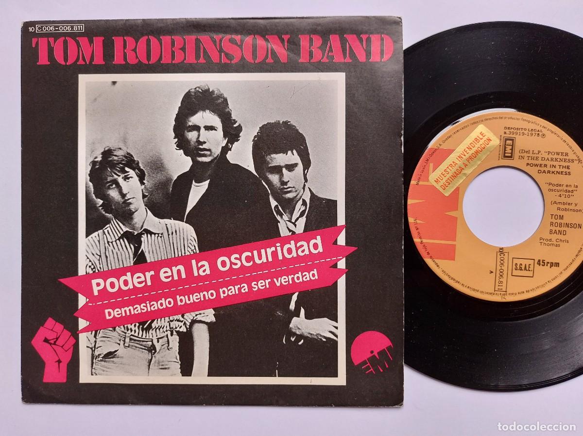 Discos de vinilo: TOM ROBINSON BAND - 45 Spain - MINT * PROMO * PODER EN LA OSCURIDAD * EMI 1978 - Foto 1