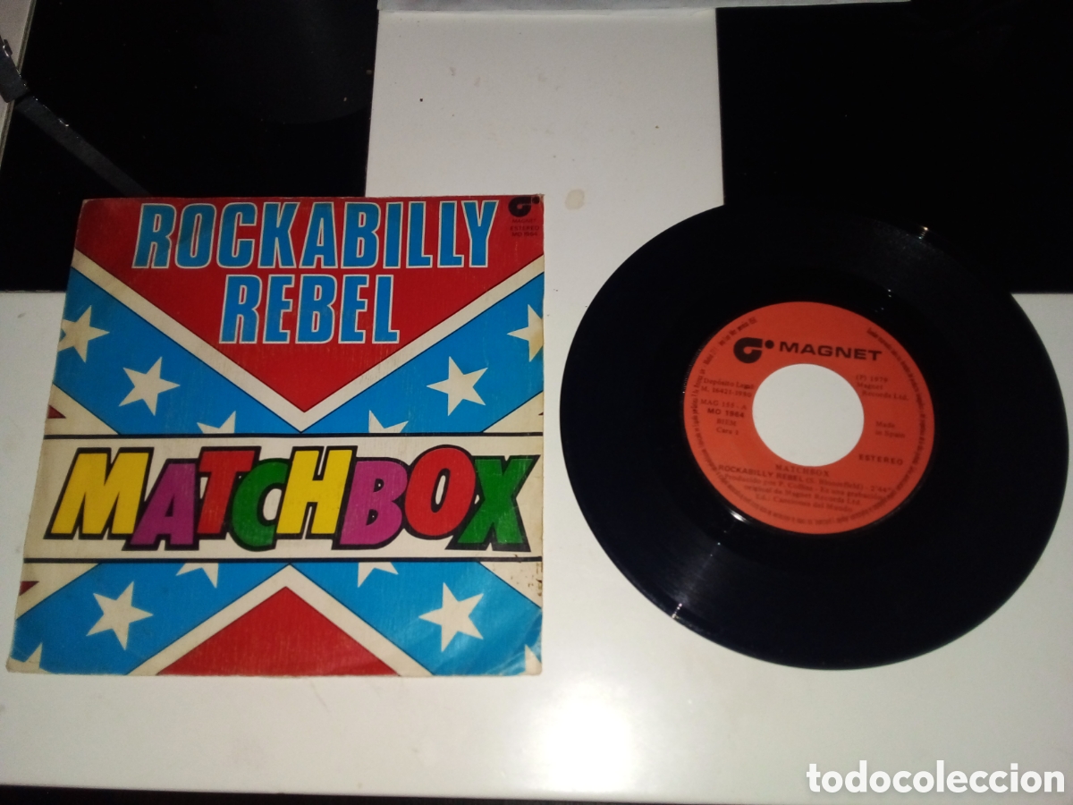 Discos de vinilo: MATCHBOX - ROCKABILLY REBEL - SINGLE - SPAIN - MAGNET - L - - Foto 1