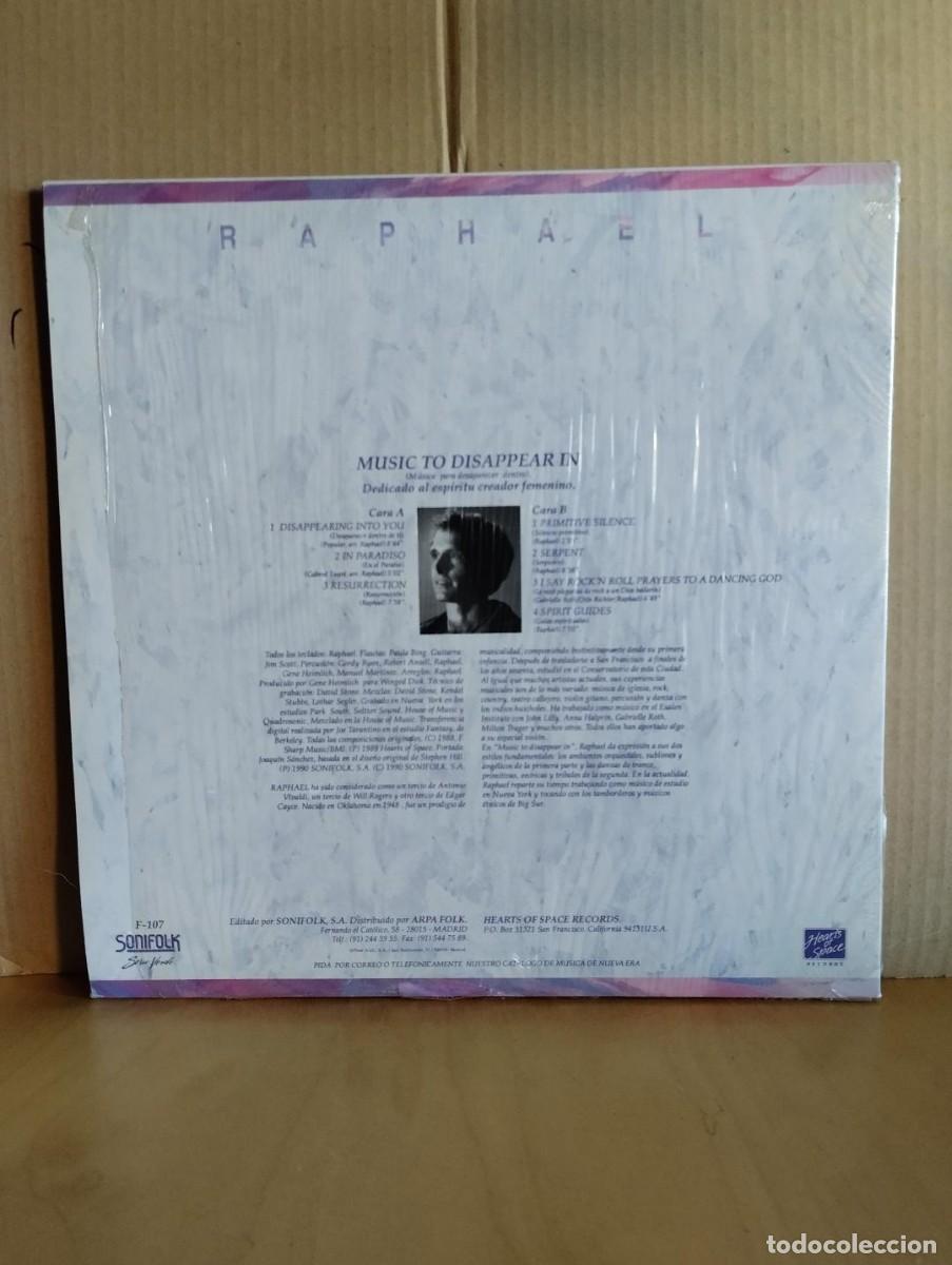 Discos de vinilo: RAPHAEL ---- MUSIC TO DISAPPEAR IN - Foto 2