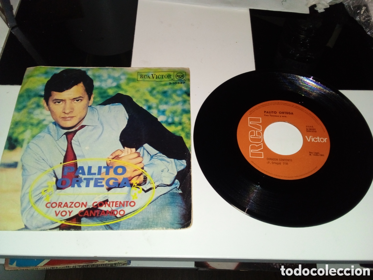 Discos de vinilo: PALITO ORTEGA - CORAZON CONTENTO - SINGLE - SPAIN - RCA VICTOR - L - - Foto 1